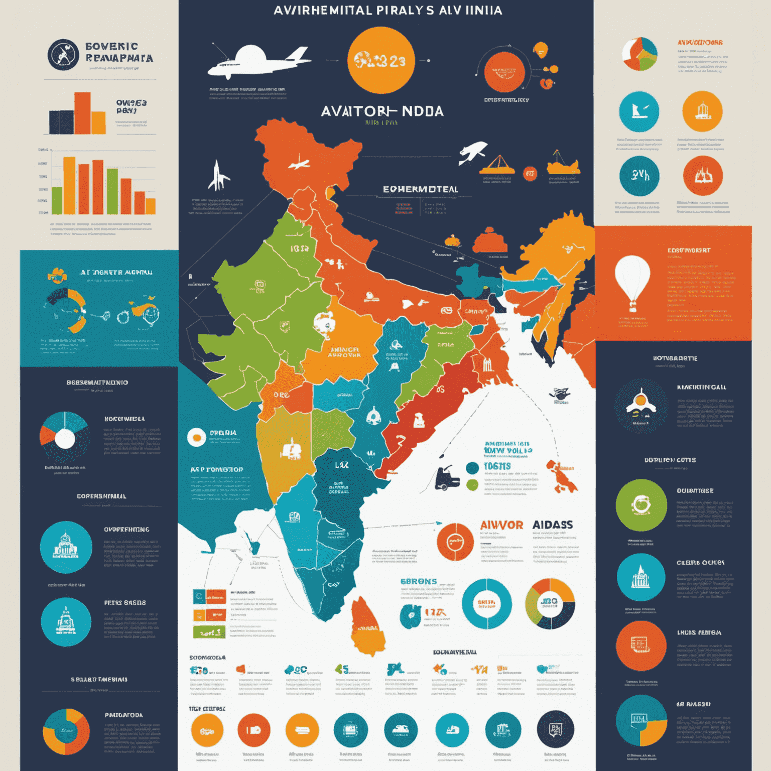 A colorful infographic showing the exponential growth of Aviator players in India over the past year, with icons representing different Indian cities